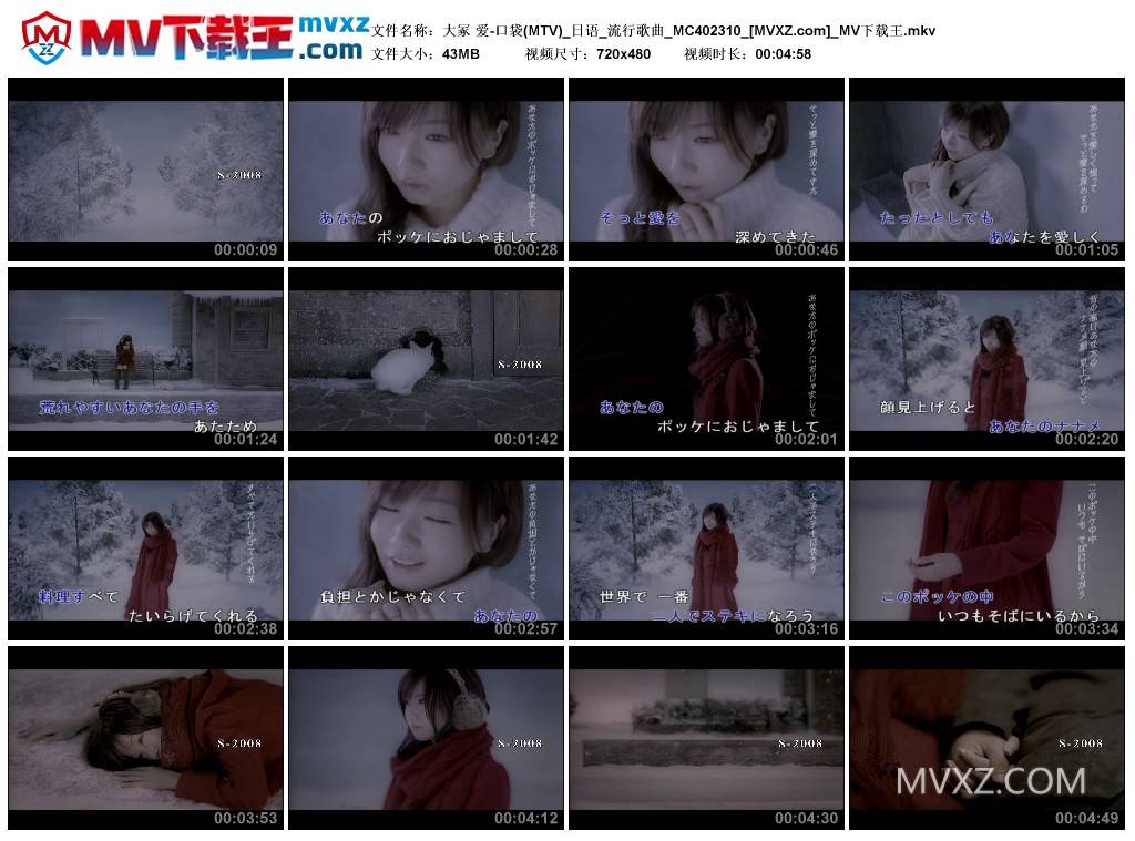 大冢 爱-口袋(MTV)_日语_流行歌曲_MC402310